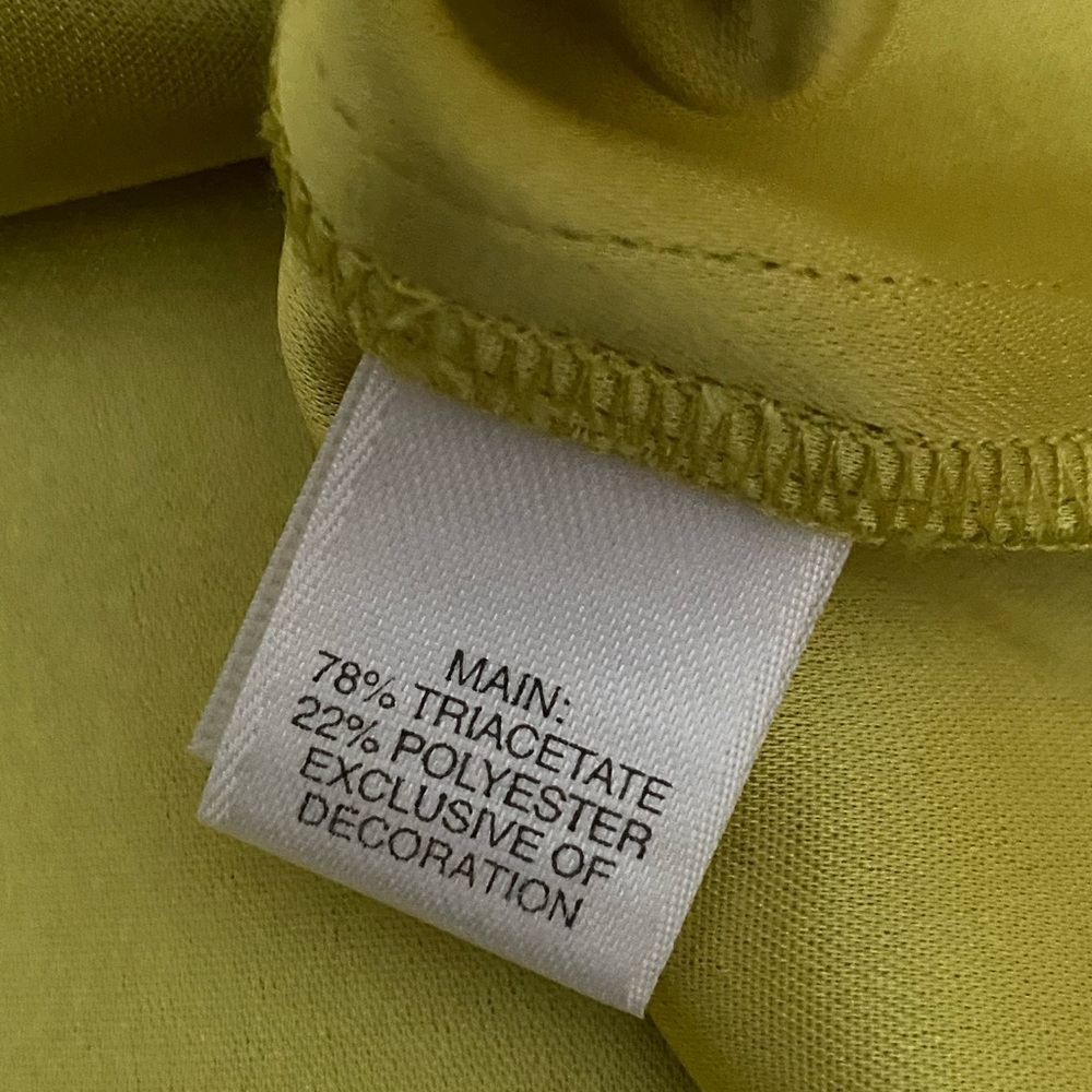 NWOT St John Evening $525 Beaded Sequin Blouse 12 Liquid Satin Silky Chartruese - Picture 13 of 15